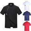 Short Sleeve Chef Jacket Men Women Kitchen Cook Shirts Unisex Restaurant Waiter Uniform Top
