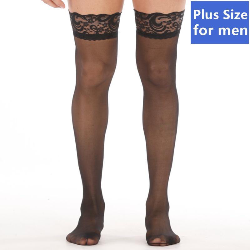 Men Lace Stockings Plus Size Man Silk Stockings Oversize Lace Stockings