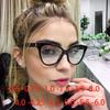 Big Cat Eyes Glasses Women Luxury Steampunk Myopia Glasses Men Nerd Photochromic Prescription 0 -0.25 -0.5 -1.0 To -6.0