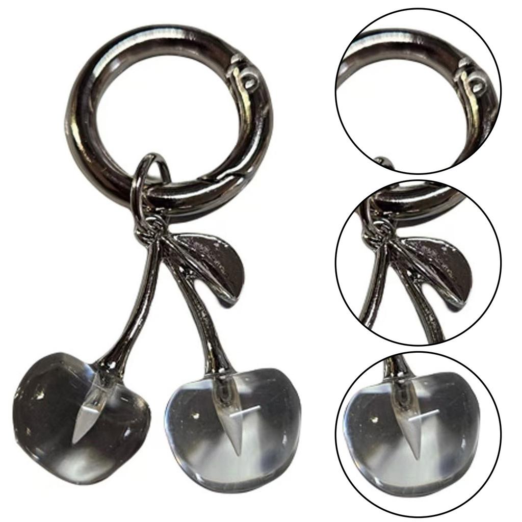 Cherrys Keychain Pendant Lovely Sturdy Alloy Charm for Bags and Car Fashionable Accessory for Trendsetters Outfits