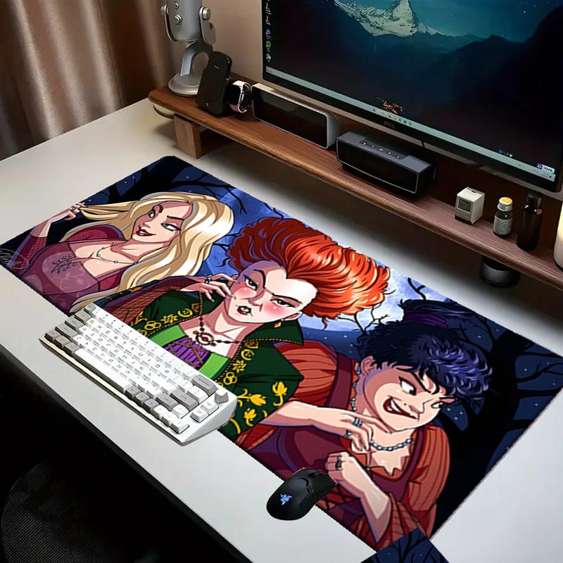 Witch Sisters In The Moonlight   Mouse pad Office Desk Mat, Gaming Mouse Pad Mousepad, keyboard pad,Heavy-Duty Non-Slip Rubber Backing, Gift