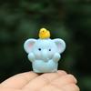 Mini Elephant Figurines Miniature Resin Fairy Garden Elephant Models Micro Moss Landscape DIY Terrarium Crafts for Dollhouse Aquarium Decor