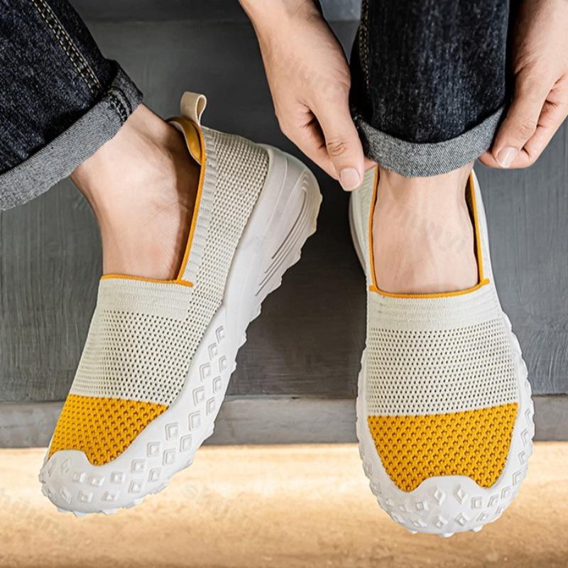 Fashion 2025 Autumn Men's Fashion Shallow Mouh Thick Soled Casual Fisherman Shoes Mesh Breathable Comfortable Versatile Chunky Sneakers