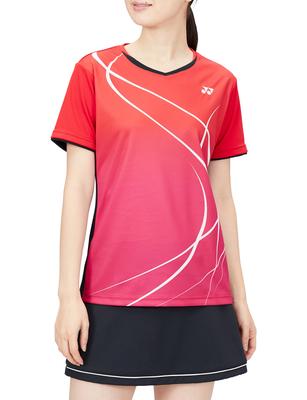 Yonex Short Sleeve Game Sunset Red S Women's Shirt, (496)