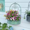Wrought Iron Wall-Mounted Detachable Flower Pot for Garden or Balcony Decor
