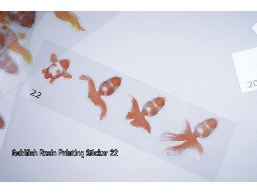 3D Goldfish Resin Stickers - Crystal Epoxy Painting Material