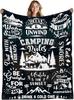 130x150cm Flanell Heim-Wärmedecke Wohnmobil Camping Reise Schwarz-Weiß Bedruckte Decke Büro Wohnheim Mittagspausen-Decke