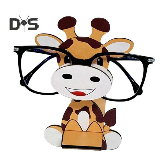 

Дерев яний тримач для окулярів. Підставка для окулярів у формі тварин. Настільний тримач для сонцезахисних окулярів для домашнього офісу. Giraffe