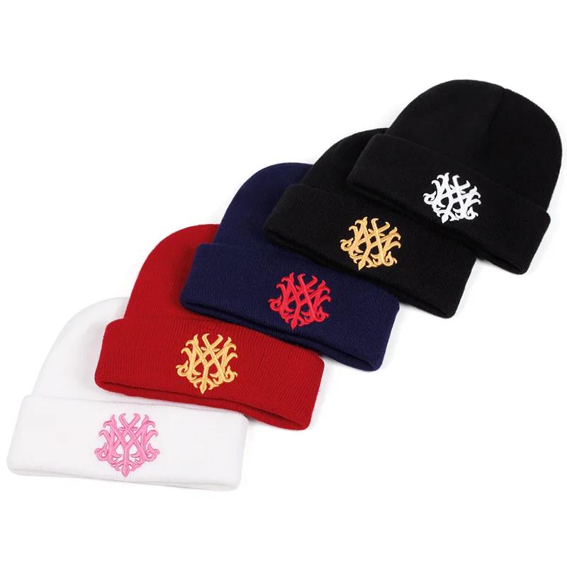 Fashion Winter Hat Totem Embroidered Beanies Women Men Keep Warm Windproof Beanie Knitted Hat Skullies Garros Trucker Hat