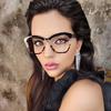 Fashion Design Rectangular Splice Color Frame Photochromism Reading Glasses Women Anti Blue Light Hyperopia Prescription Eyewear