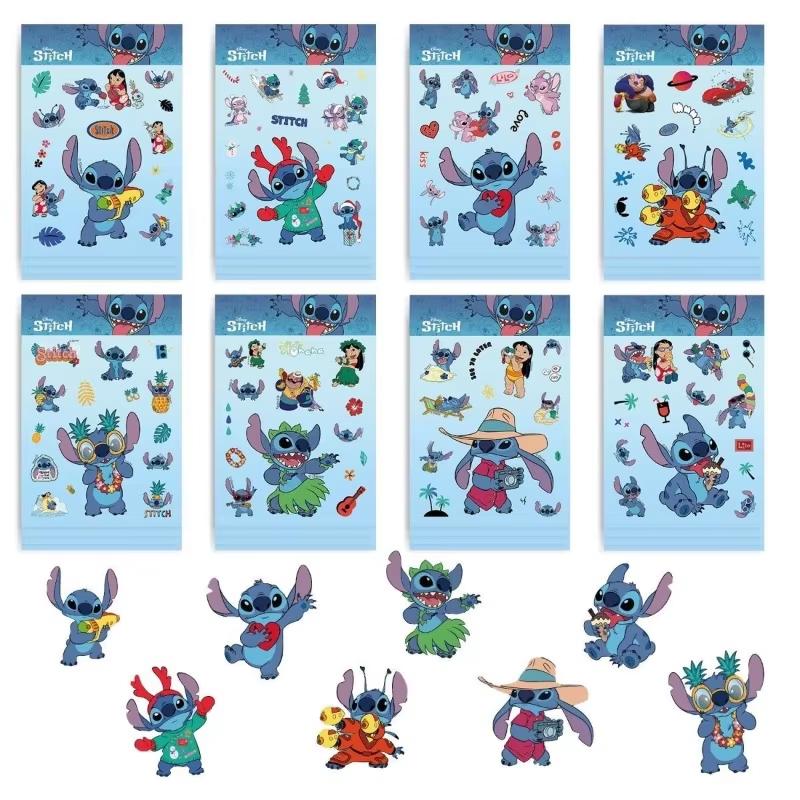 MINISO Stitch Lilo & Stitch Anime Peripherie Kawaii Niedlich Studenten Notizbücher Gepäck Handyhüllen DIY Dekorative Aufkleber Großhandel