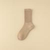 Female Autumn and Winter Solid Color Towel Bottom Thick and Velvet Warm Wool Tube Socks