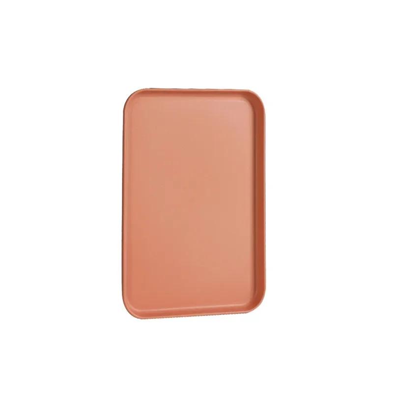 Green Rectangular Food Bread Pan Plastic Tray for Storage, Household Kitchen Supplies, Hotel Service, Dessert