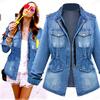 Autumn/Winter European and American Women's Denim Long-Sleeved Outerwear