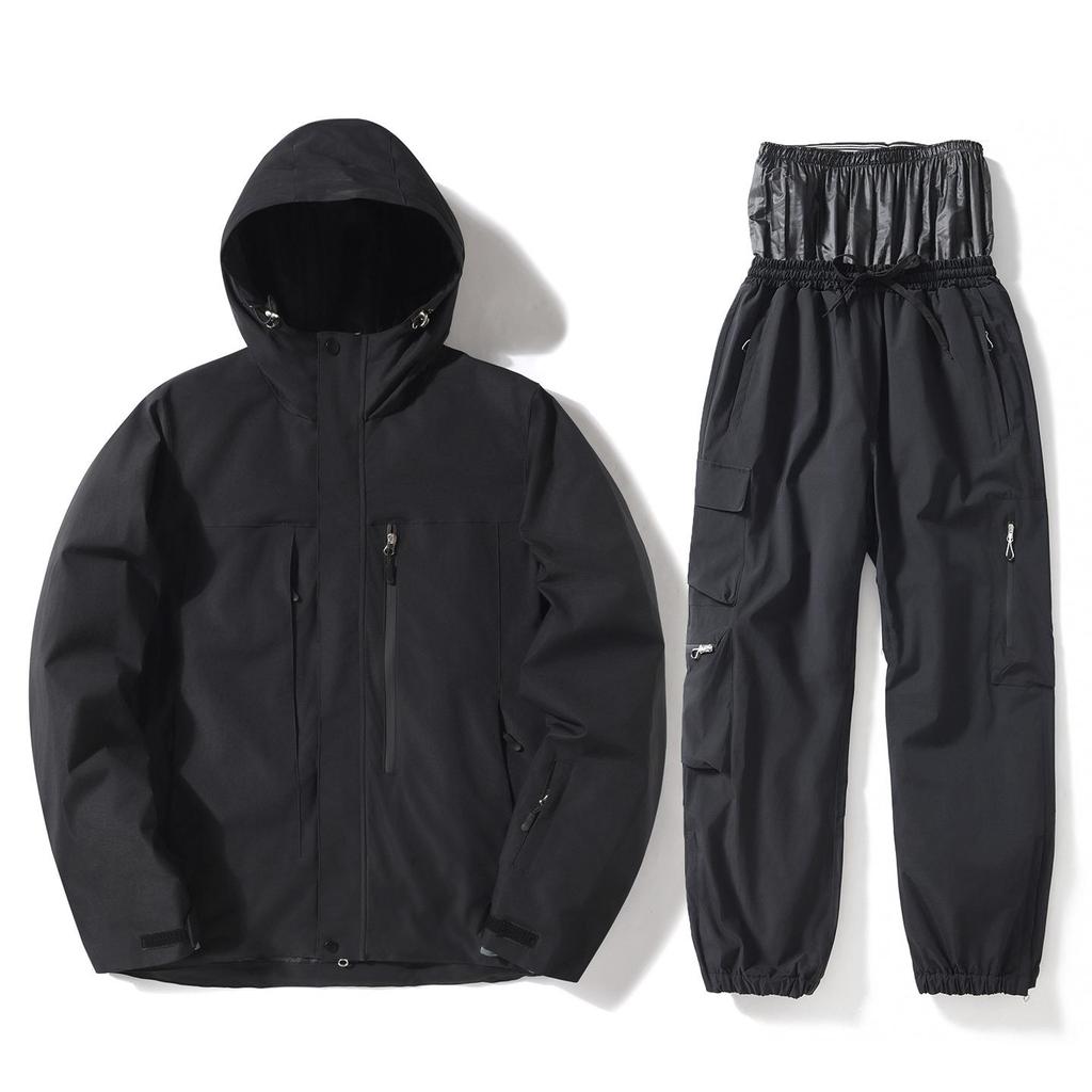 Erkek ve Kadınlar İçin Kayak Kıyafeti Dış Mekan Kışlık Sıcak Snowboard Kıyafeti Su Geçirmez Rüzgar Geçirmez Kayak Montları ve Pantolon Seti Unisex Nefes Alabilir Yalıtımlı Kar Kıyafeti