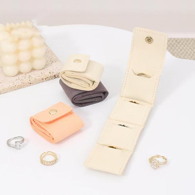 4 Fächer Schmuckaufbewahrungstasche Tragbare Mini-Schmucktasche Ohrringe Halskette Ring Organizer Tasche Reise Schmuckaufbewahrungskoffer
