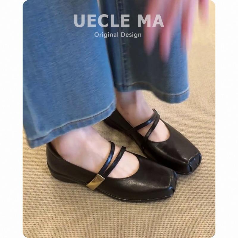 Версия из овчины~ Супермягкие балетки женские из натуральной кожи с носиком-пяточком с мелким вырезом одинарные туфли женские на плоской подошве ретро туфли Мэри Джейн