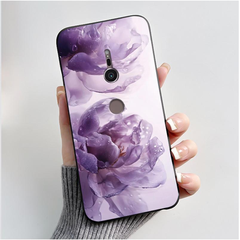 Trendy Milk Tea Rabbit Printed Case For Sony Xperia XZ2/SO-03K Black Case For Sony Xperia XZ3/SO-01L Anti-scratch Soft Shell
