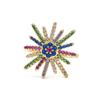 Bague - LUXENTER - Daob - Zircone multicolore - Or 18 carats - Largeur 19,4 mm
