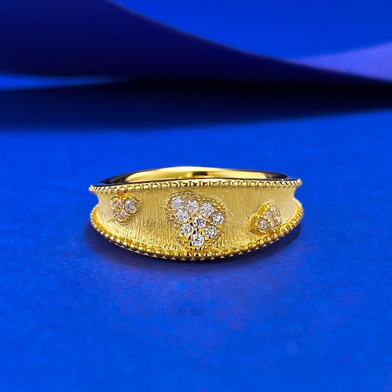 

Кольцо-тыква из стерлингового серебра S925 с золотым покрытием, матовое, Zhuozhifan - Новая китайская ретро-коллекция Высокого класса Осень/Зима 2026. Size 6