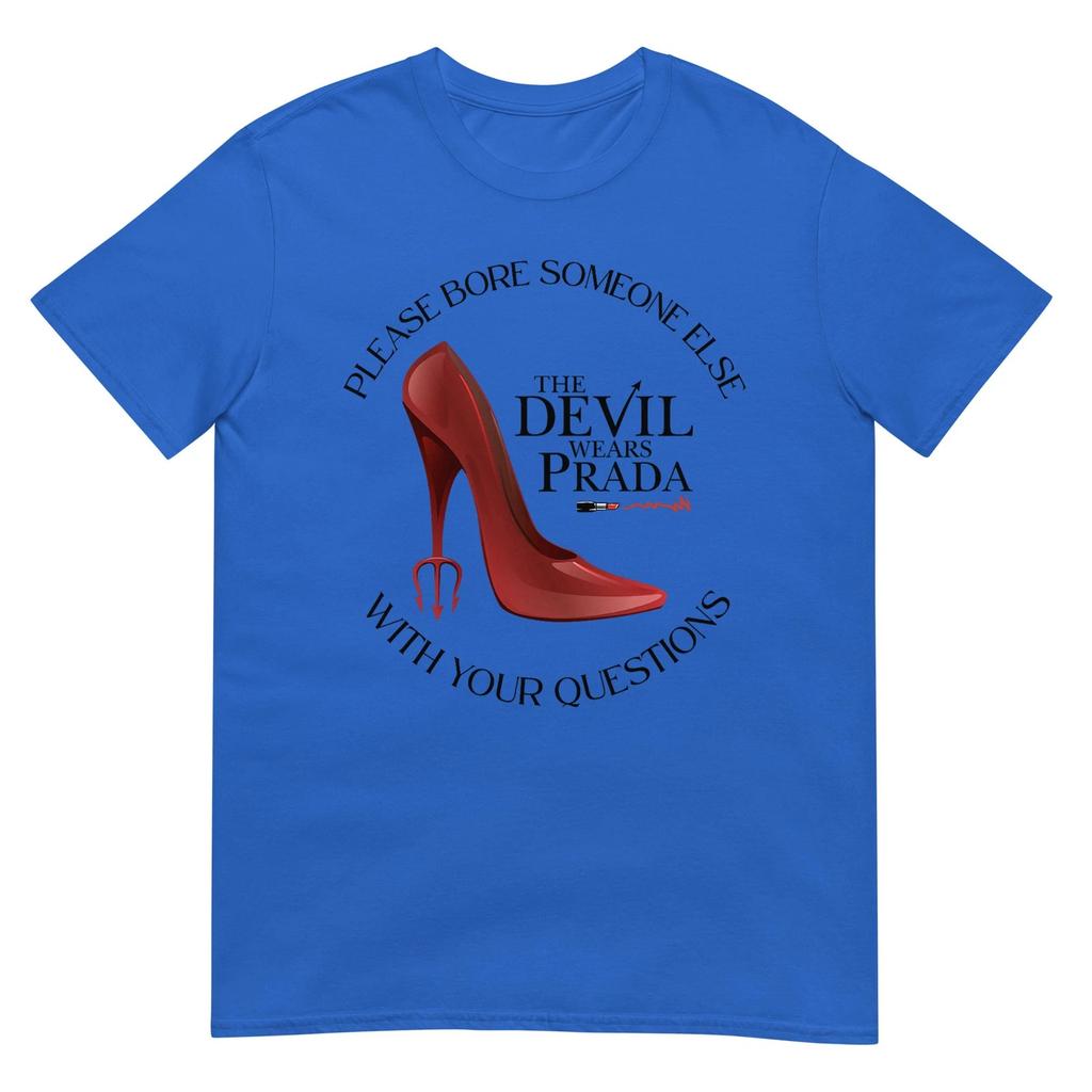 Estate Il Diavolo Veste Prada Miranda Priestly Maglietta unisex in cotone Moda uomo oversize attività all'aperto