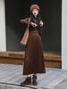Winter 2024 Women's High-Waisted Wool Blend Pleated Midi Skirt – Slimming A-line Casual Style