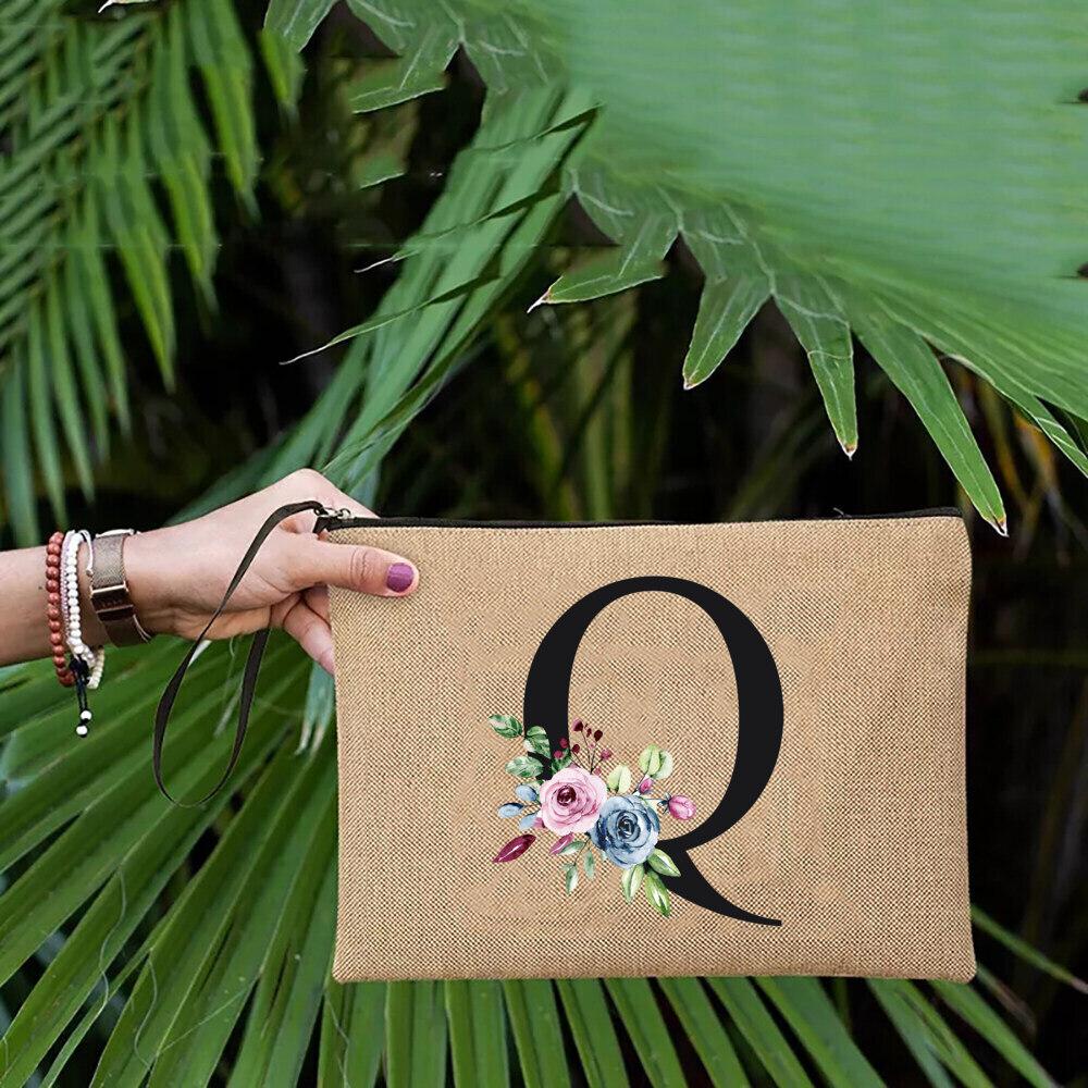 Простой льняной клатч на запястье — фото 17