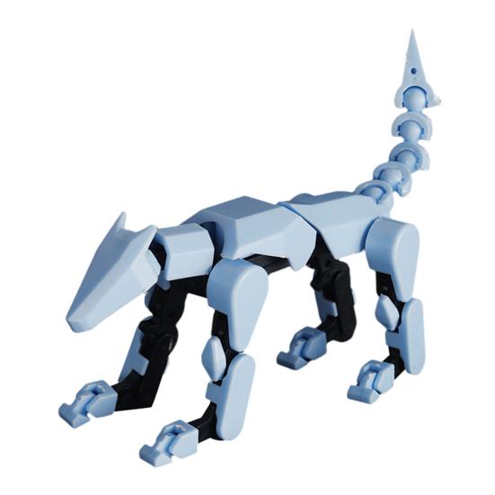 1/5Pcs 3D Printed Robot Dog Figurine Movable Joints Puppy Figure Articulated Animal Model Fidget Toy Home Office Desktop Decoration Ornament