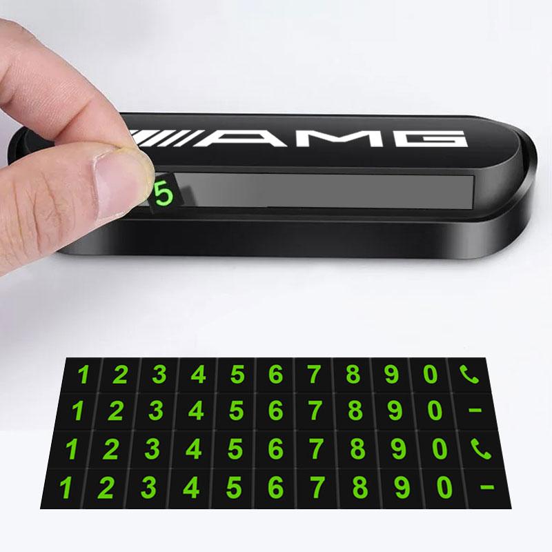 1Pcs Car Temporary Parking Card Sticker Phone Number Card Plate For Mercedes-Benz AMG C500 C200 C300 A B C E GLA CLA GLK GL ML GLE W204 W205 W203 W211