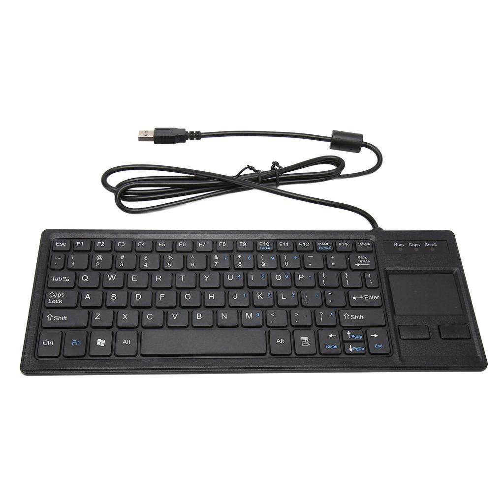 K 800 Keyboard with Touchpad Wired Ultra Thin Mini Compact Touch Keyboard with HUB Function