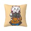 Custom Manga Throw Pillow Covers Marie Cat Cushions Cover Square Pillowcase
