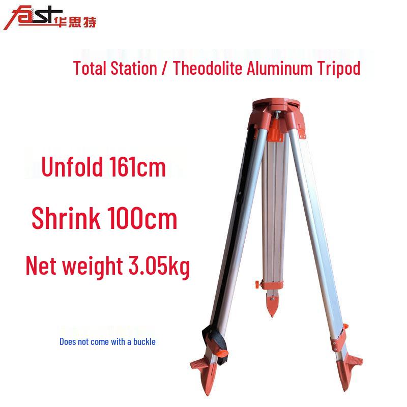 Aluminum Alloy & Solid Wood Theodolite Total Station Tripod with Water Level