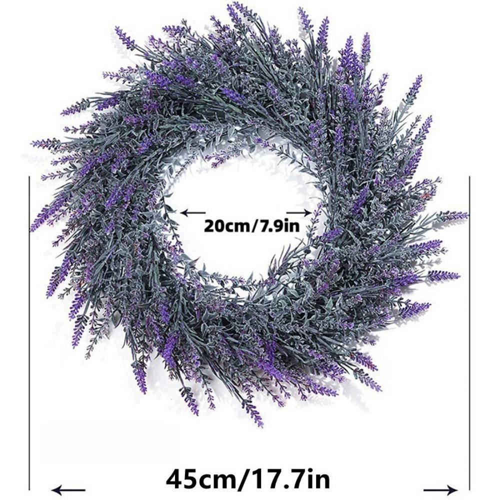 Levandulový věnec na domovní dveře Jarní/Letní věnce Věnce k předním dveřím do interiéru Venkovní Domov Stěna Okno Statek Svatební výzdoba