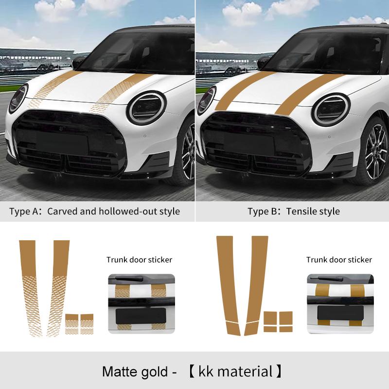 

Вінілові наклейки на капот та багажник для Mini Cooper F56 F60 F55 F54 R56 R60 F65 F66 U25 J01 Countryman Автомобільні аксесуари LType B&For Mini J05
