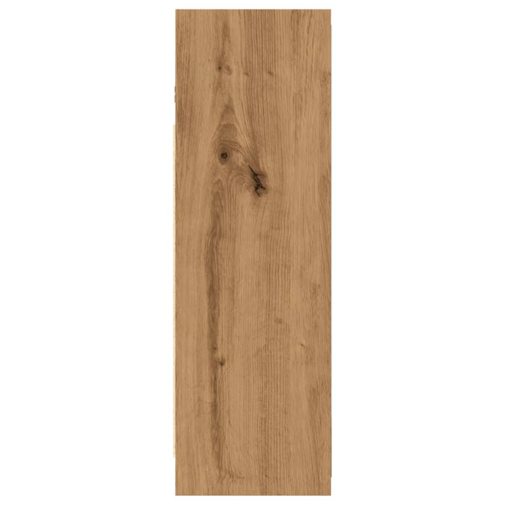 Artisan Oak Mirror Cabinet 62.5 X 20.5 X 64 Cm Engineered Wood
