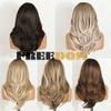 FREEDOM Layered Synthetic Lace Front Wigs For Women 20 Inch Ombre Blonde Wavy  6X4 Pre Plucked Wear And Go Glueless Lace Wigs