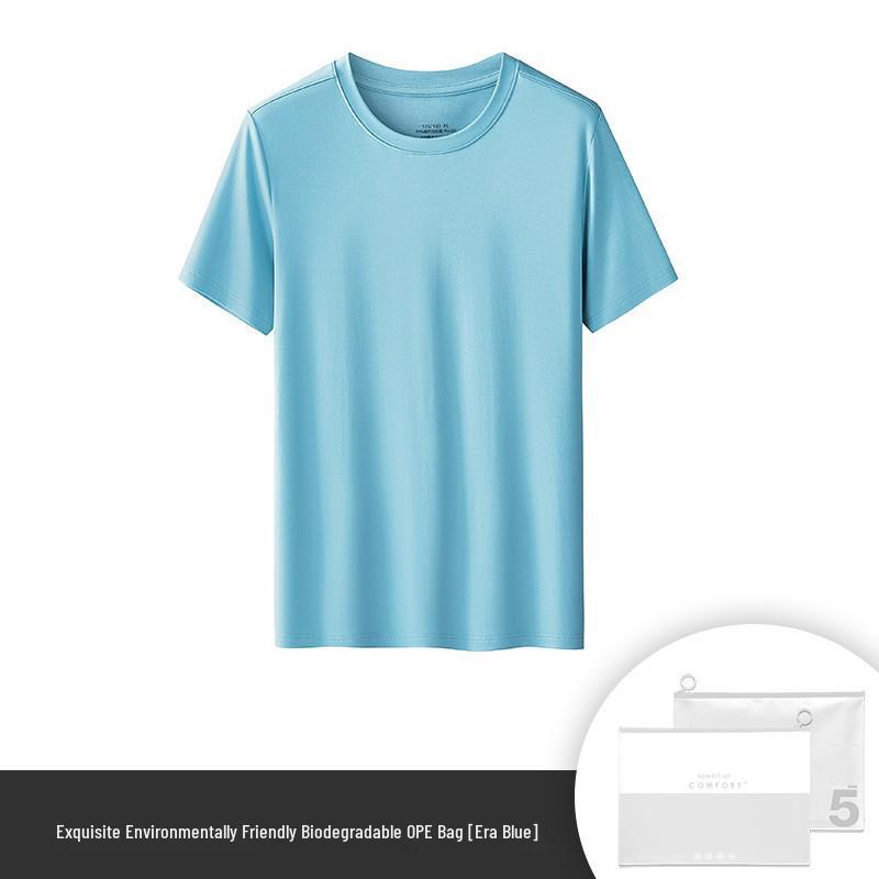 60-Pack Double-Sided Modal Unisex Short-Sleeve T-Shirt - Solid Color Thin Base Layer for Spring/Summer