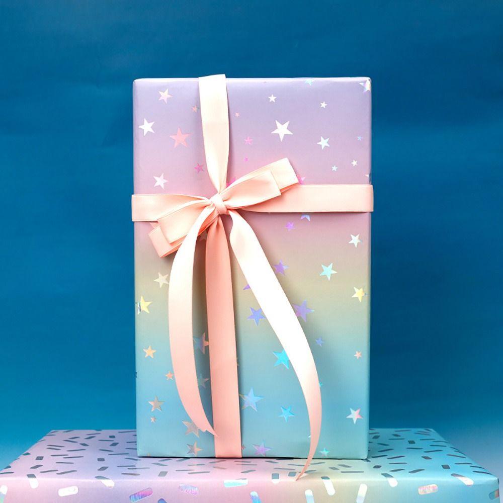 Happy Birthday Gift Wrapping Paper Colorful Iridescent Holographic Paper  Valentine's Day