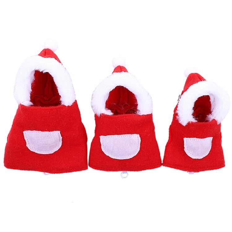 Bird Santa Claus Hoodie Funny Christmas Small Pet Costume Xmas Parrot Apparel