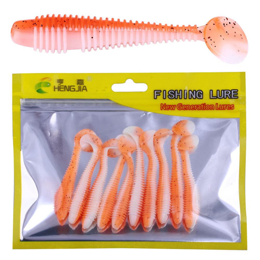 T-Tail Spiral Soft Bait Worm Set - Artificial Fishing Lure