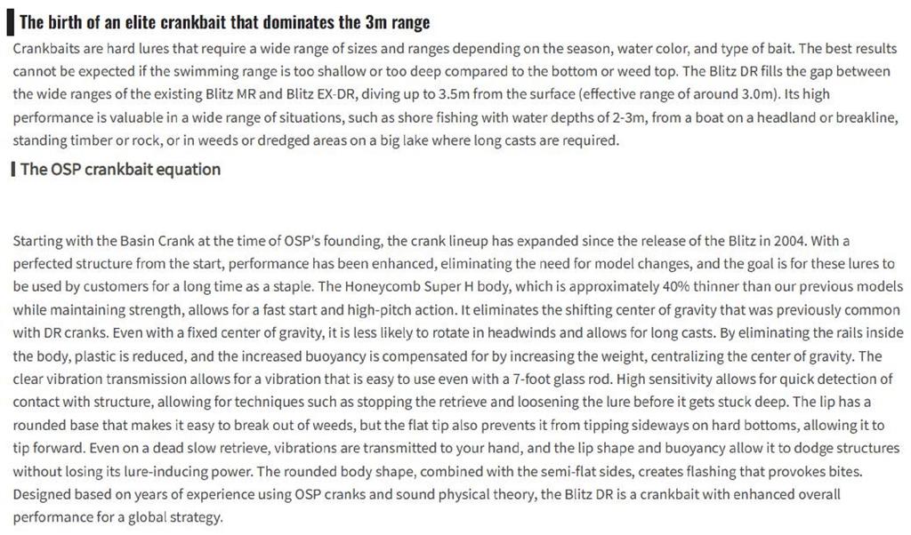 OSP Blitz DR 53 Mm 11 Grams Floating Lure H-32 (9395)