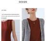 Mei Daiqian Women's Sleeveless Round Neck Midi Vest Dress - Slimming, Drapey, Professional Summer Wear