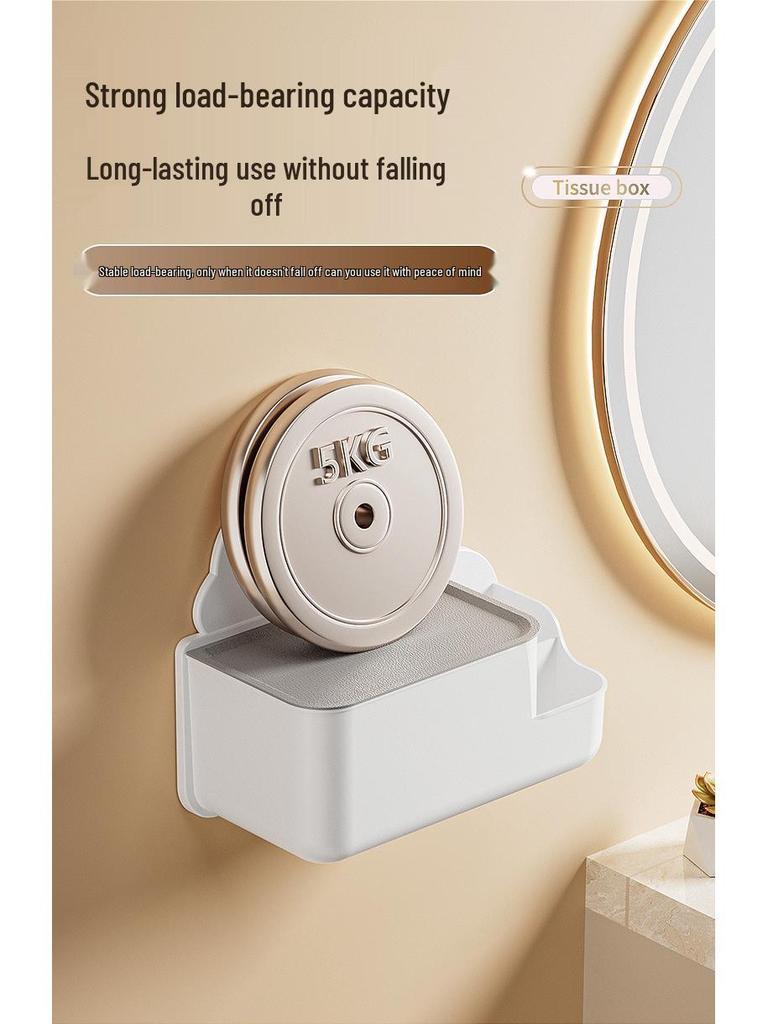 Wall-Mounted Punch-Free Cartoon Tissue Dispenser for Bathroom, Kitchen, and Living Room