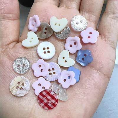 1 Set Knöpfe im koreanischen Stil in Cremefarbe Blindbox Knöpfe im koreanischen Stil in Pastellfarben zum Basteln Koreanischer Creme-Knopf 11mm