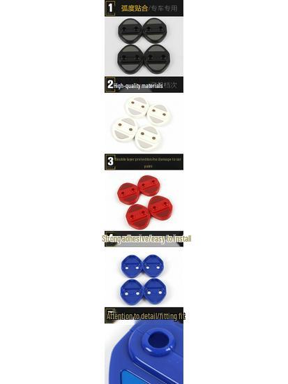 Jingrui Door Lock Cover & Electroplated Buckle Limiter Decorative Stickers - Car Accessories