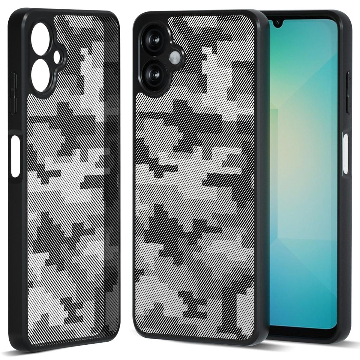 

IBMRS Чехол для Samsung Galaxy F06 5G/M06 5G Мягкая TPU рамка Жесткая PC задняя панель Противоударный чехол для телефона Grid Camouflage