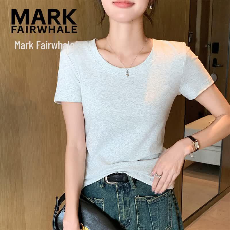 MARK FAIRWHALE Women s Slim Fit Round Neck T-Shirt XL