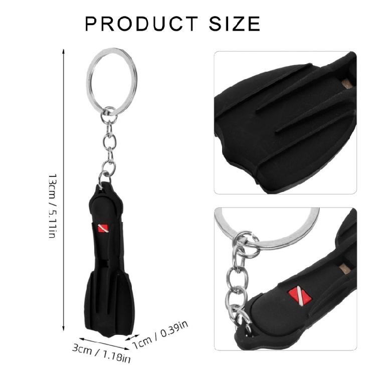 Scuba Diving Souvenir Keychain Unique Dive Fin Designs Keychain Accessory for Scuba Diving Fan and Adventurers