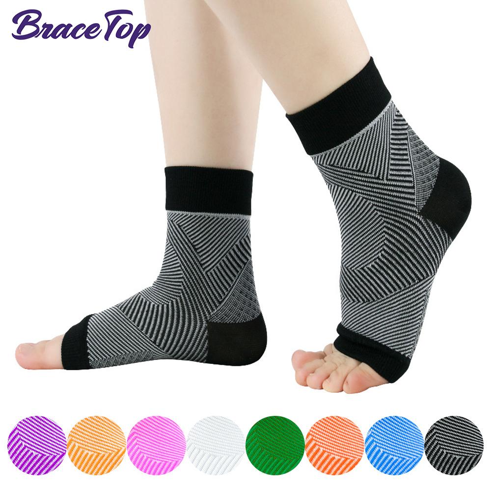 Bracetop 1 Paar Sport Knöchel Kompressionsmanschette Elastisch Yoga Tanz Übung Druck Fußmanschette Unisex Dünn