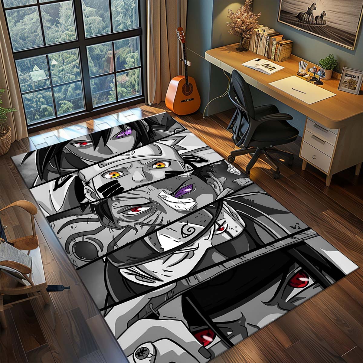 

Naruto Anime Rug Carpet Large Area Rug Non Slip Washable Floor Mat Gamer Room Bedroom Home Decor 60x90cm